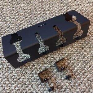 NODOCA No Drill Under Desk Cable Management Tray - 17in Black